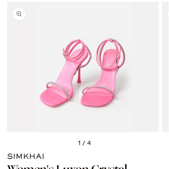 Jonathan Simkhai Pink Satin and Rhinestone Heels - Picture 7 of 8